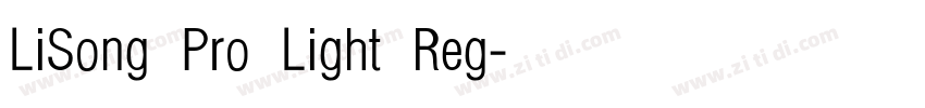 LiSong Pro Light Reg字体转换